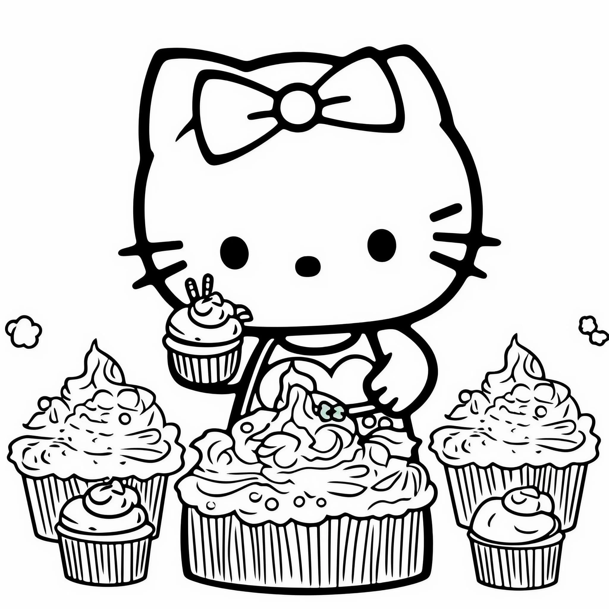 Hello kitty coloring pages for free printable