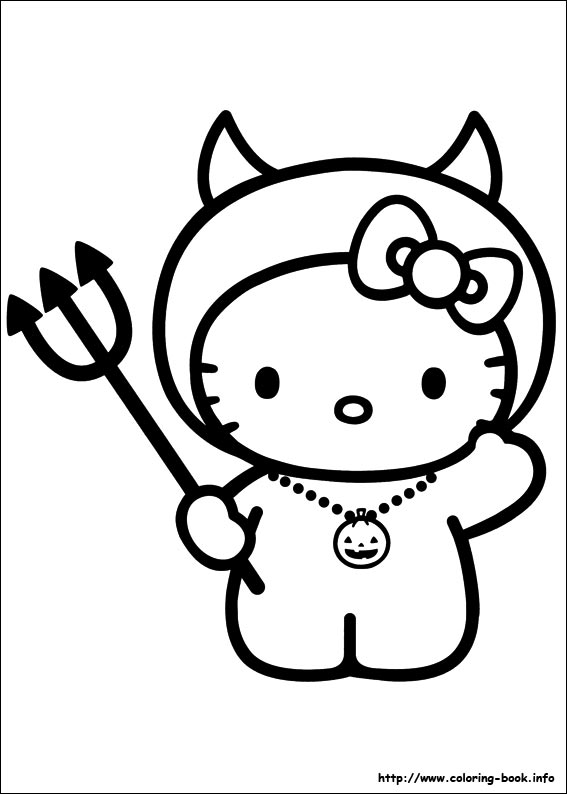 Hello kitty coloring picture