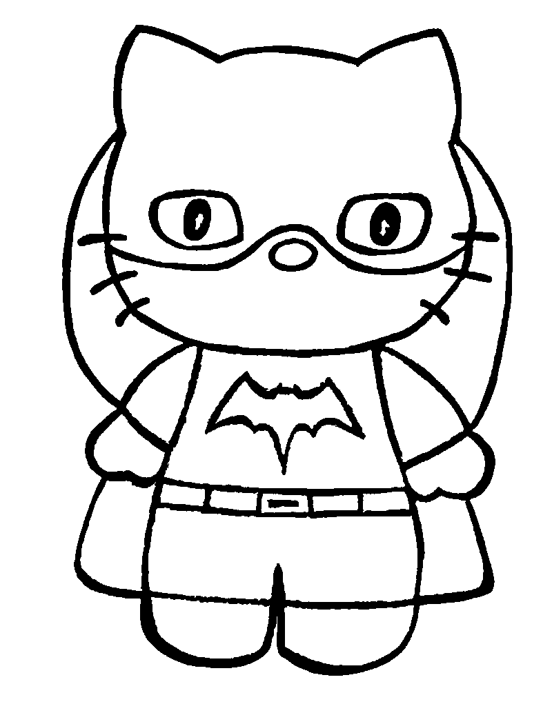 Hello kitty halloween coloring pages