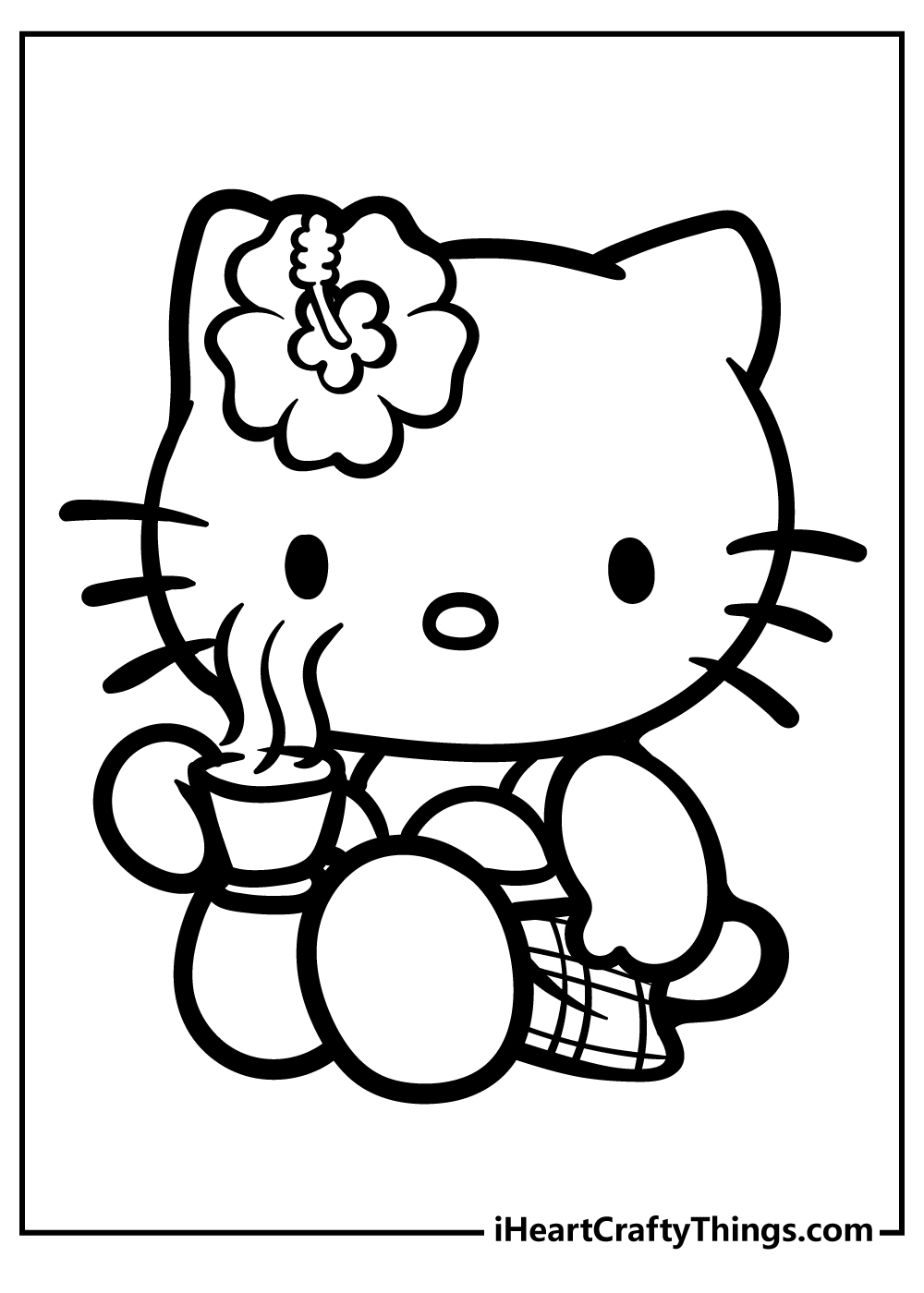 Hello kitty coloring pages free printables