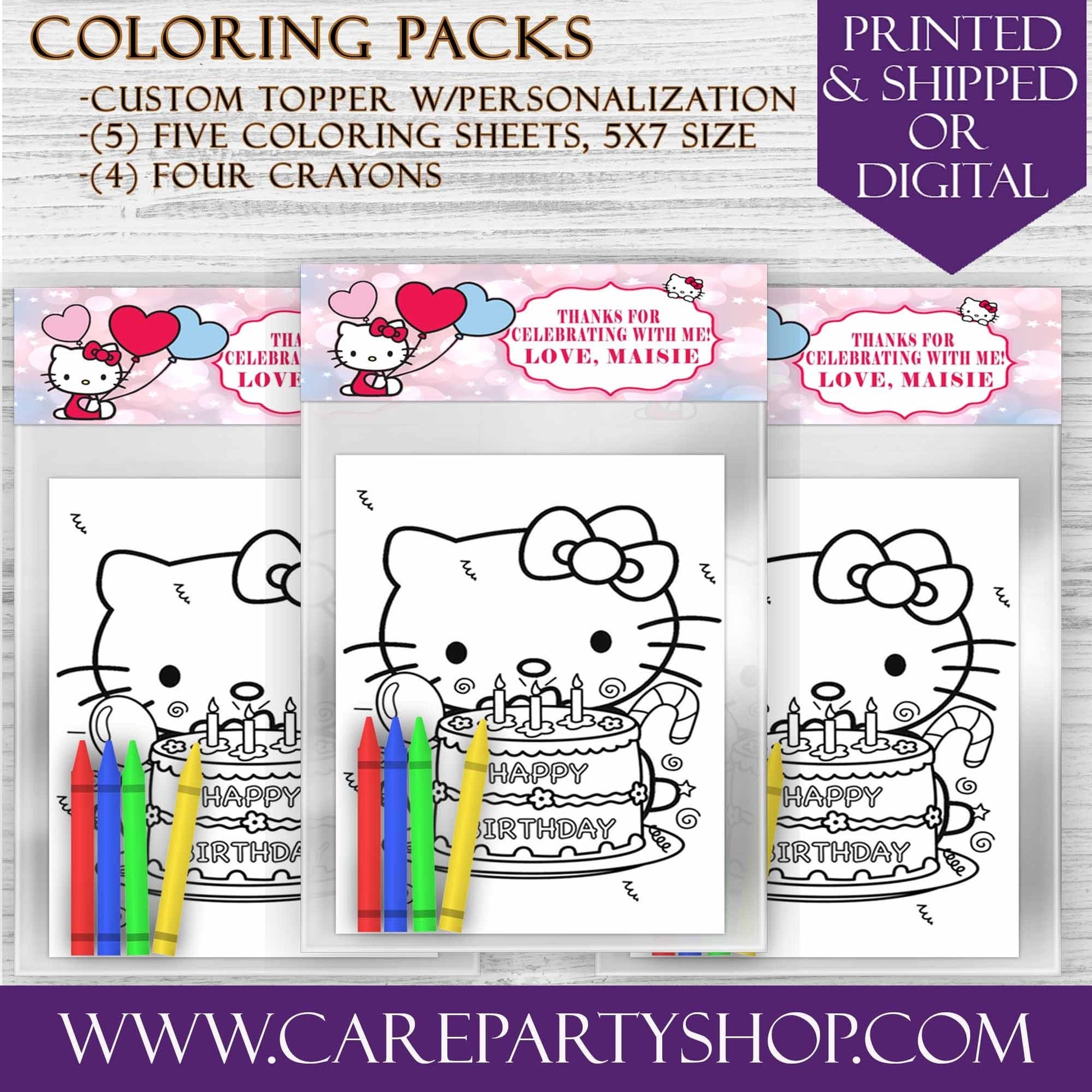 Hello kitty coloring packs