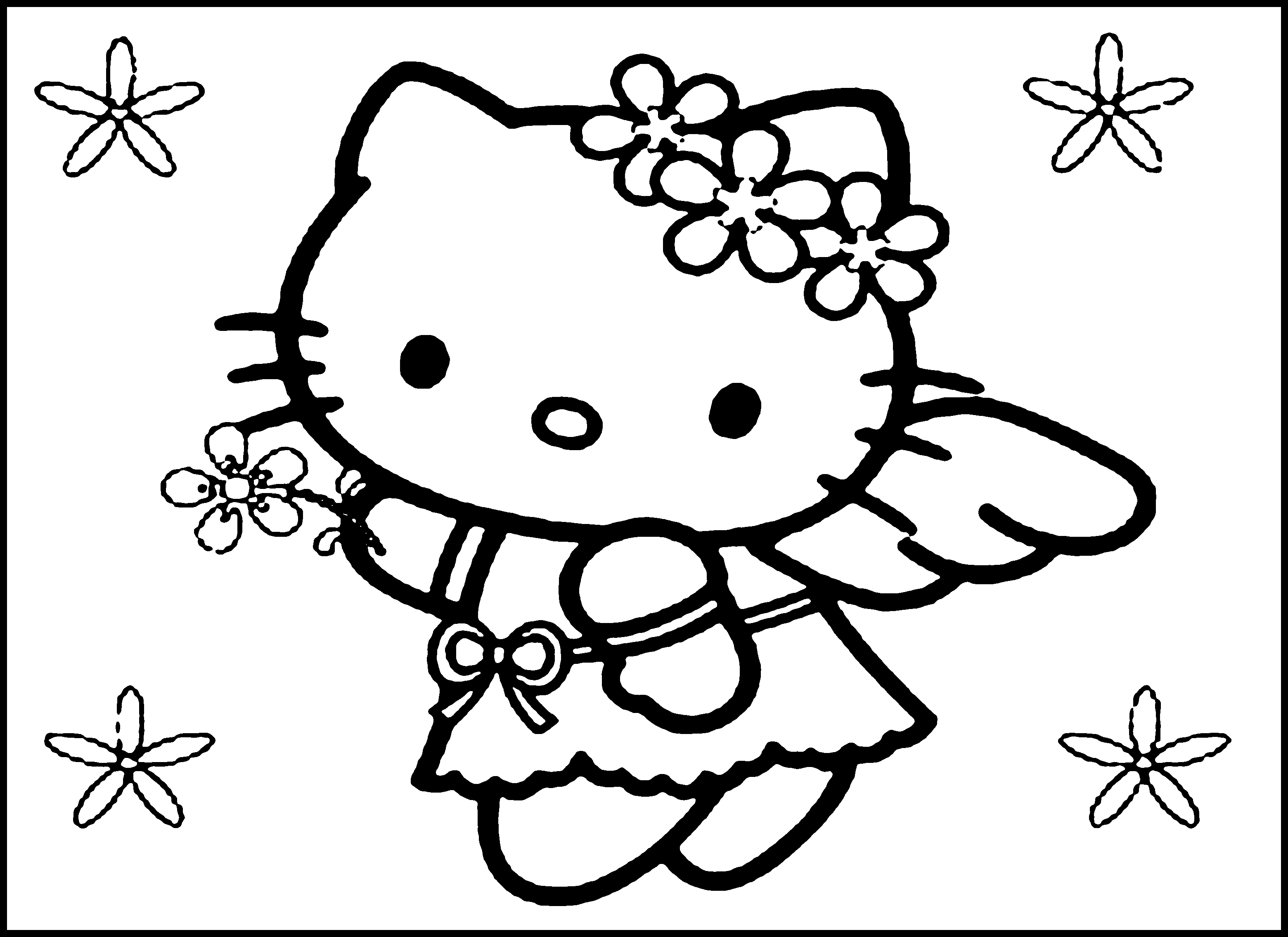 Free printable hello kitty coloring pages for kids