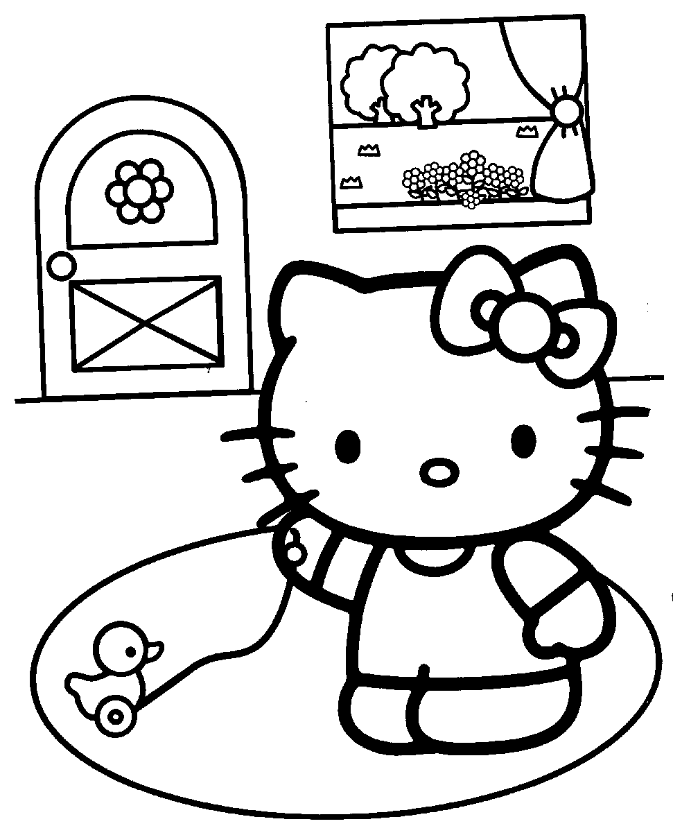 Hello kitty coloring pages