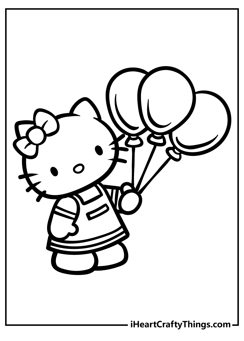 Hello kitty coloring pages free printables