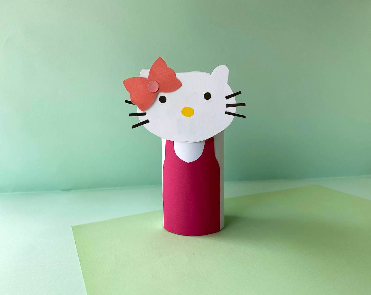 Sanrio paper crafts hello kitty toilet paper roll craft