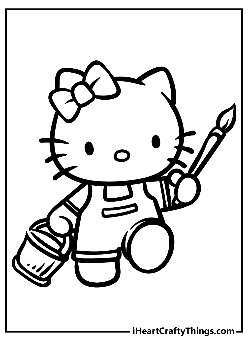 Hello kitty coloring pages free printables