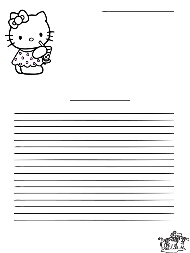 Writing paper hello kitty