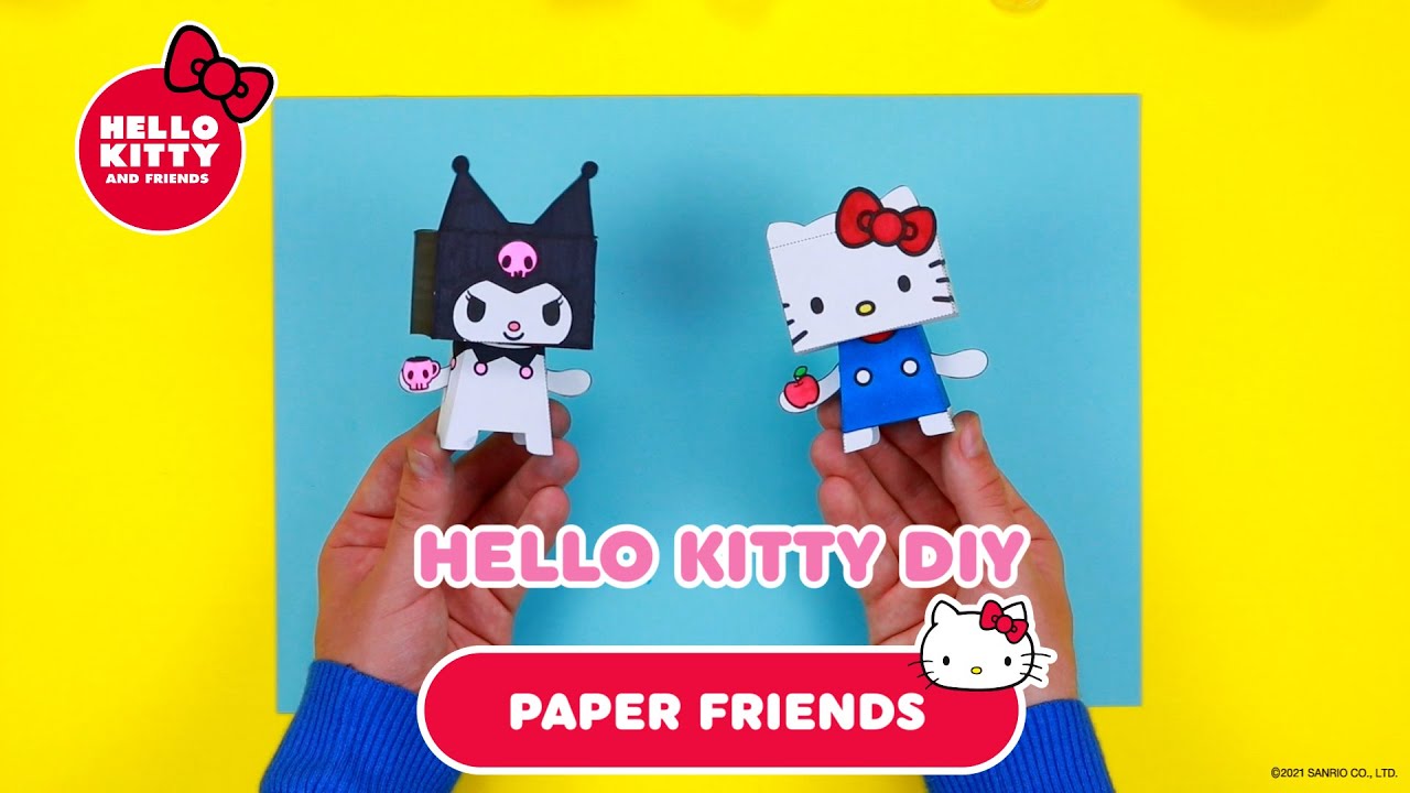 Paper friends hello kitty diy