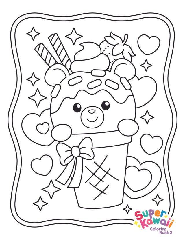 Sharing some kawaii coloring pages i made please feel free to print and color them rkawaii