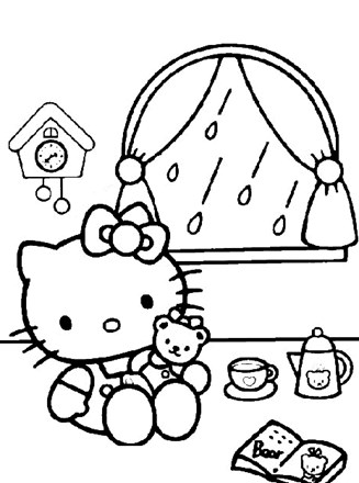 Hello kitty coloring page