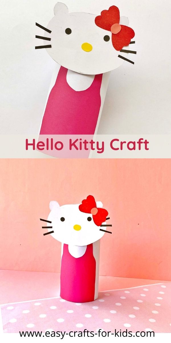 Hello kitty toilet paper roll craft