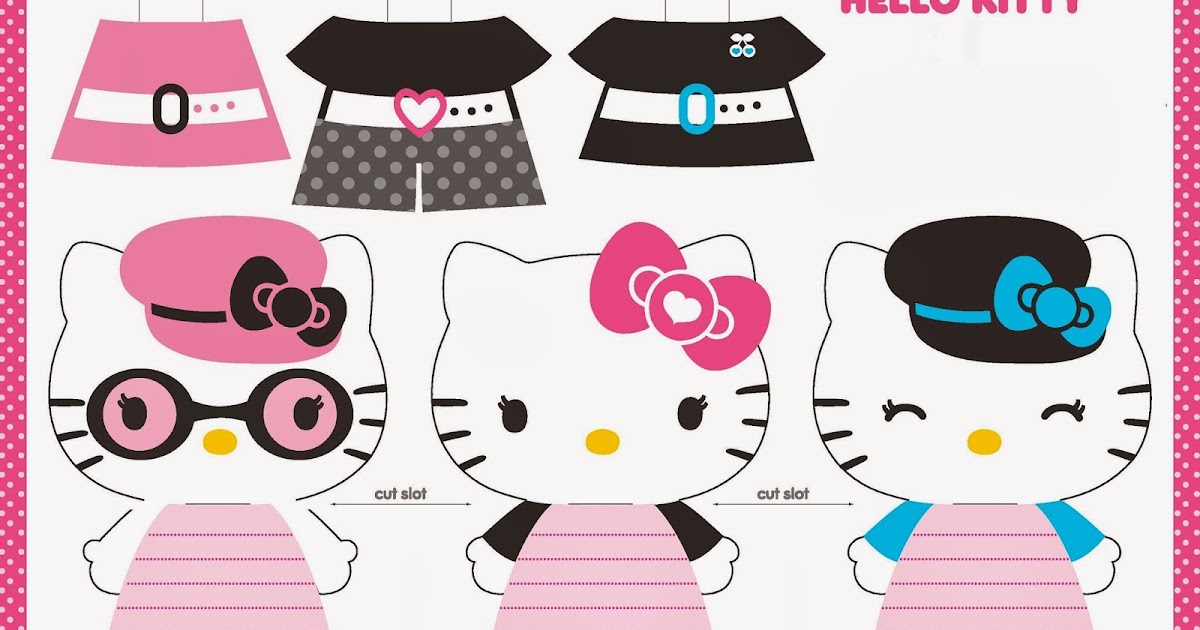 Hello kitty party free printable paper dolls