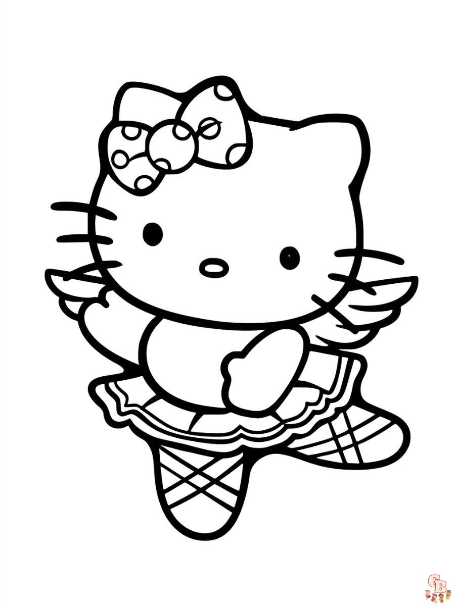 Hello kitty coloring pages