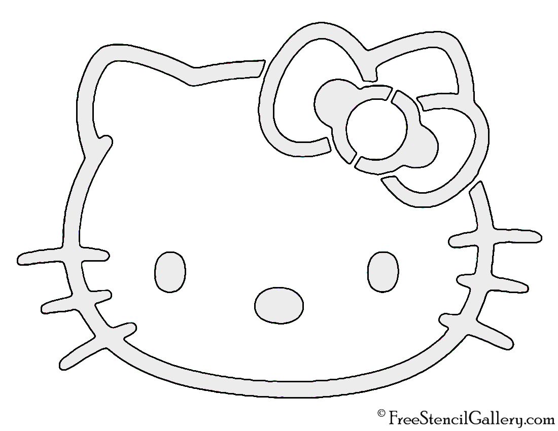 Hello kitty stencil hello kitty pumpkin hello kitty printables hello kitty birthday