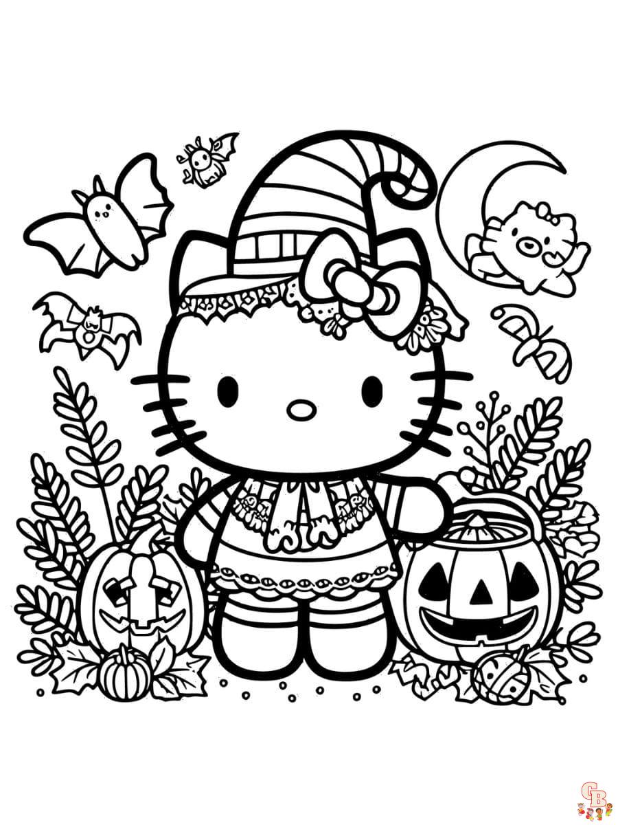 Hello kitty coloring pages