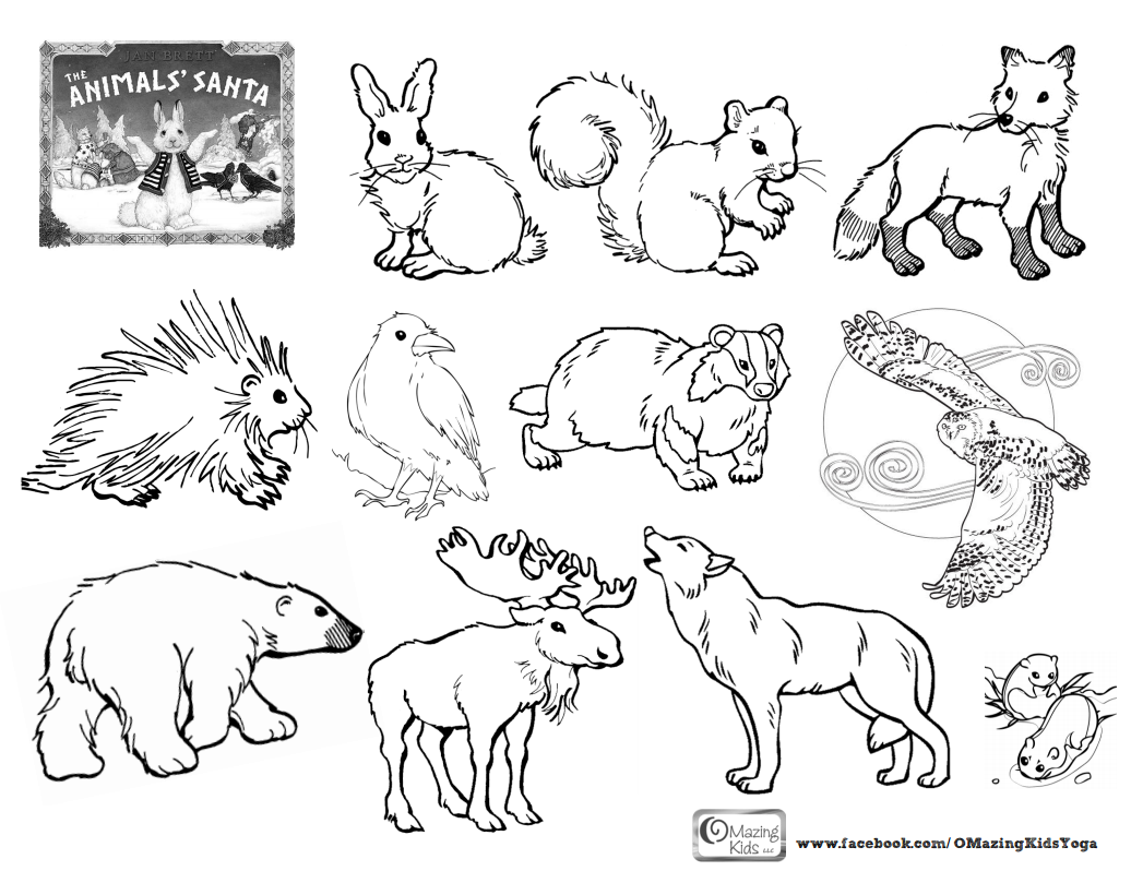 Hibernation animals coloring pages