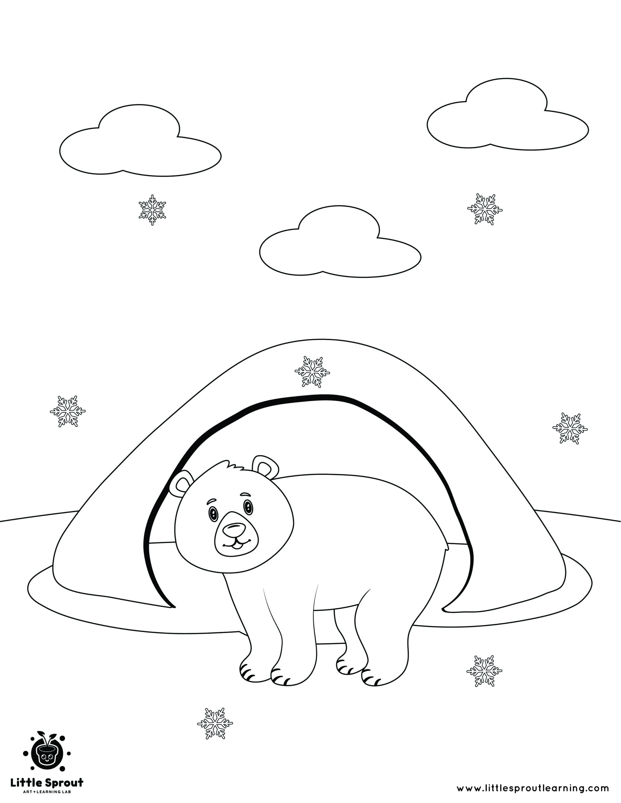 Best hibernating animal coloring pages