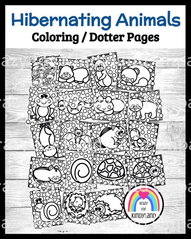 February coloring dotter pages bundle hibernation valentine dental