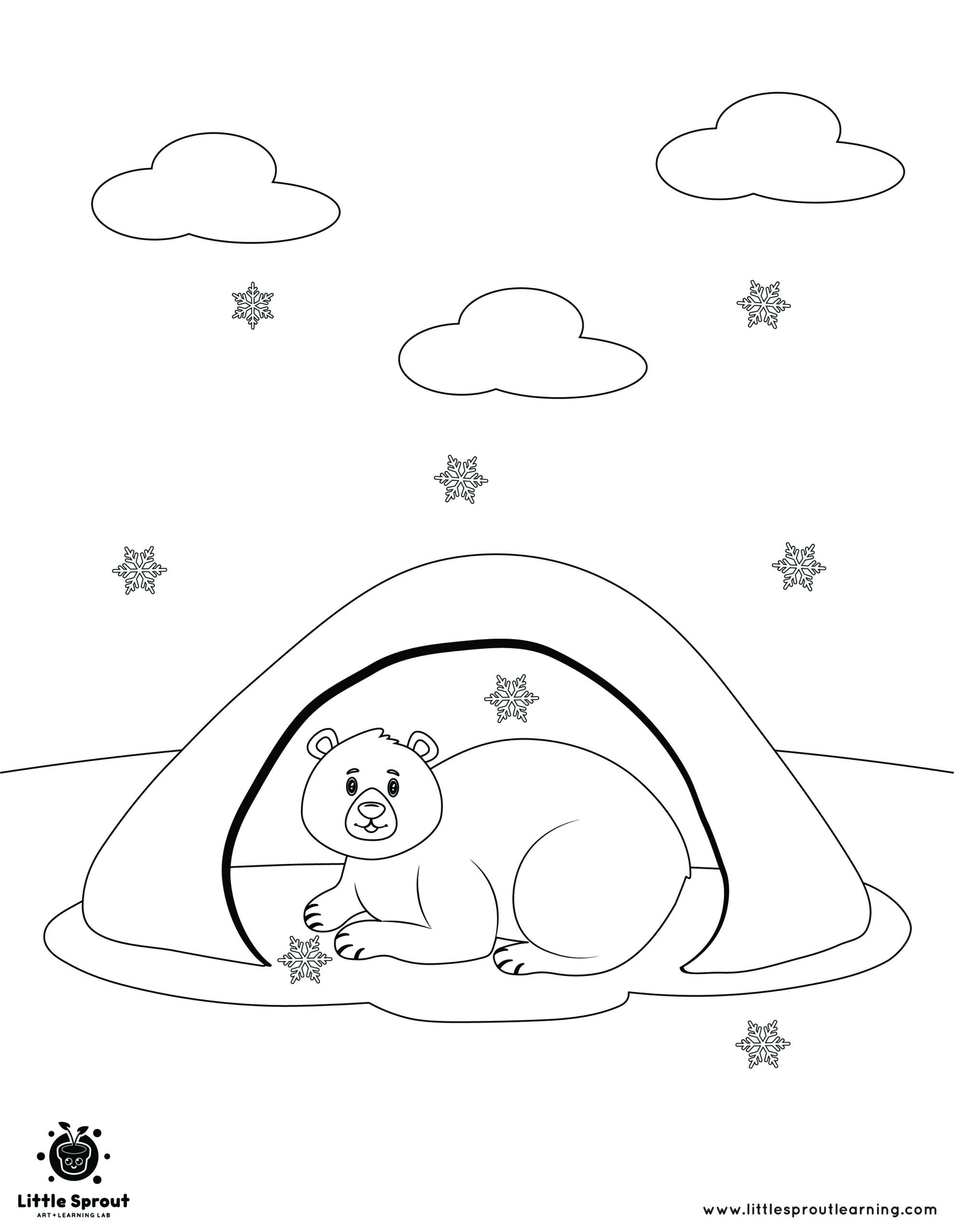 Best hibernating animal coloring pages