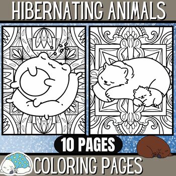 Hibernating animals coloring pages mindfulness hibernating coloring sheet