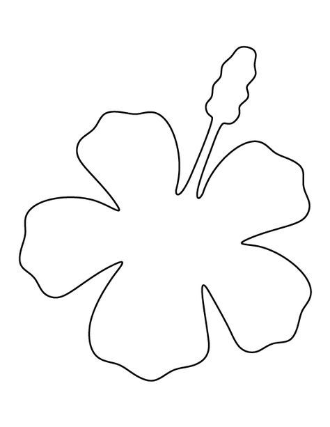 Hibiscus pattern use the printable outline for crafts creating stencils scrapbooking â flower template paper flower template flower templates printable free