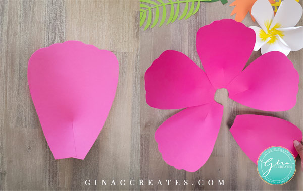 Hawaiian paper flower template svg