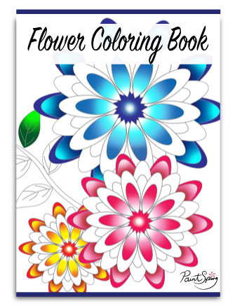 Printable flower adult coloring book get free pages