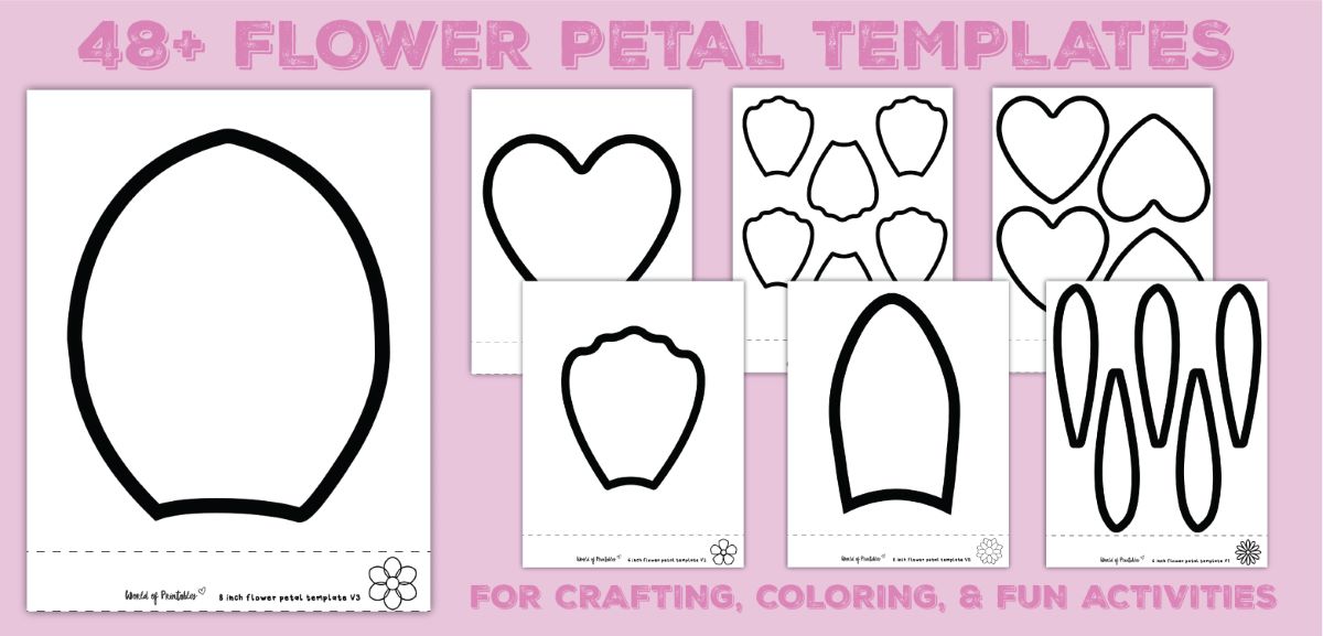 Flower petal templates
