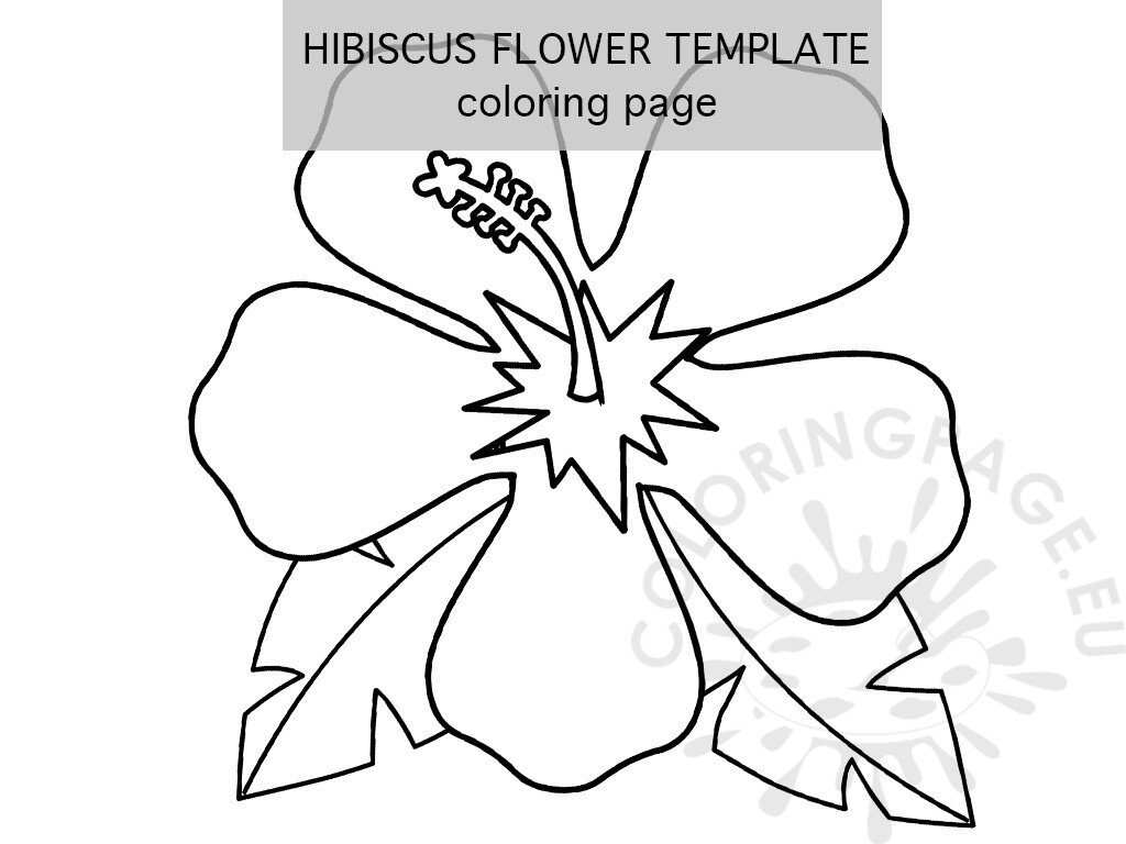 Hibiscus flower printable coloring page