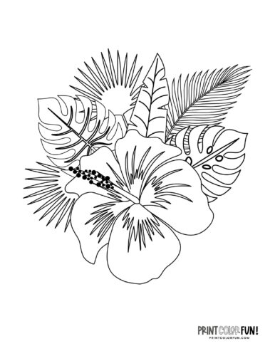 Flower coloring pages clipart to color a whole garden at