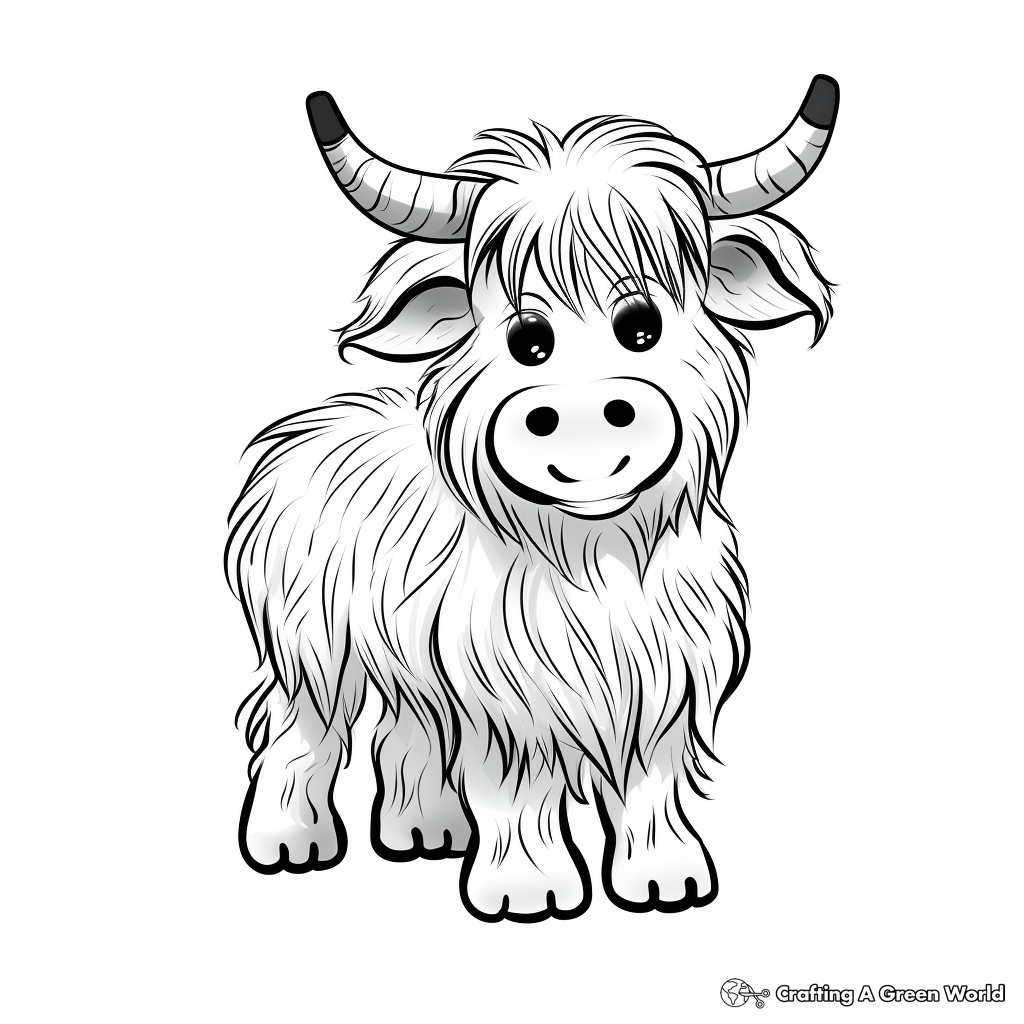 Highland cow coloring pages