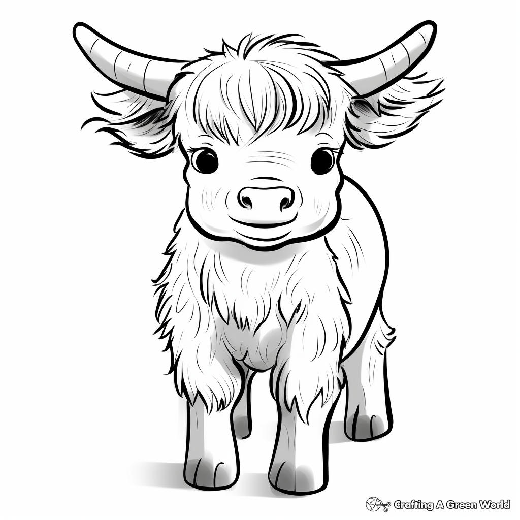 Highland cow coloring pages