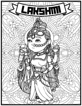 Mindfulness hindu mythology coloring pages mindfulness hindu gods goddesses