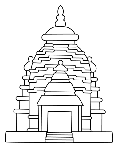 Hindu temple emoji coloring page free printable coloring pages