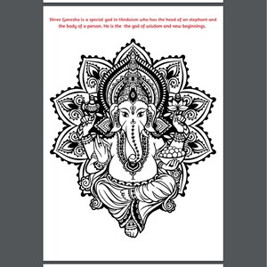 Hindu coloring page