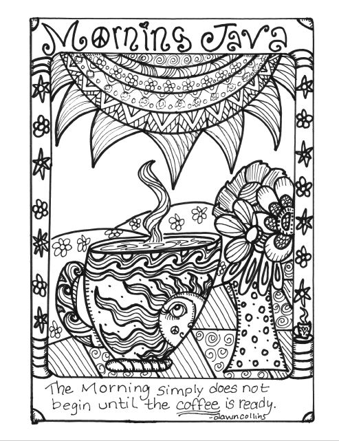 Free hippie coloring pages for adults funky pictures from hippie folk art coloring book the mindful word