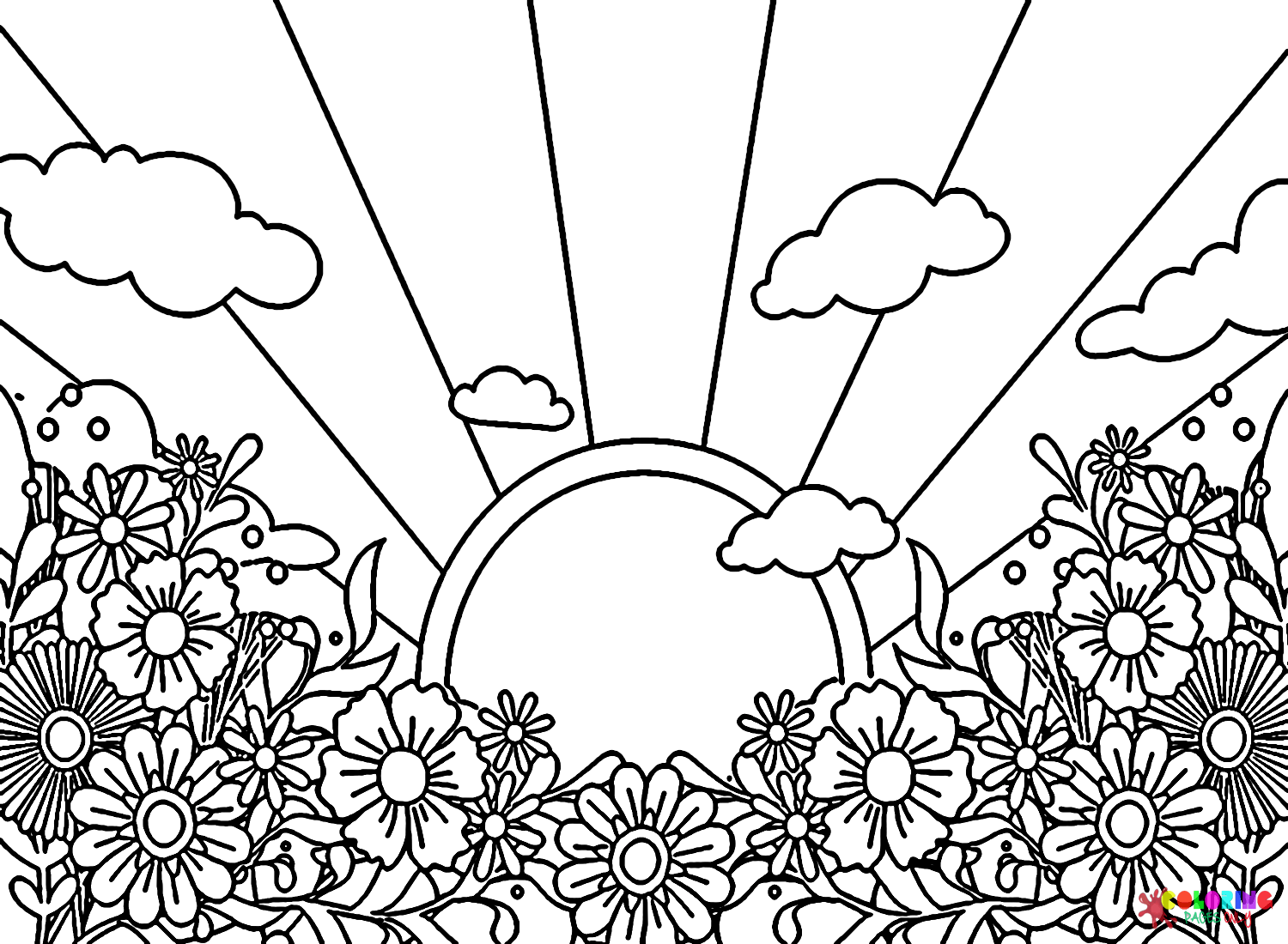 Hippie coloring pages