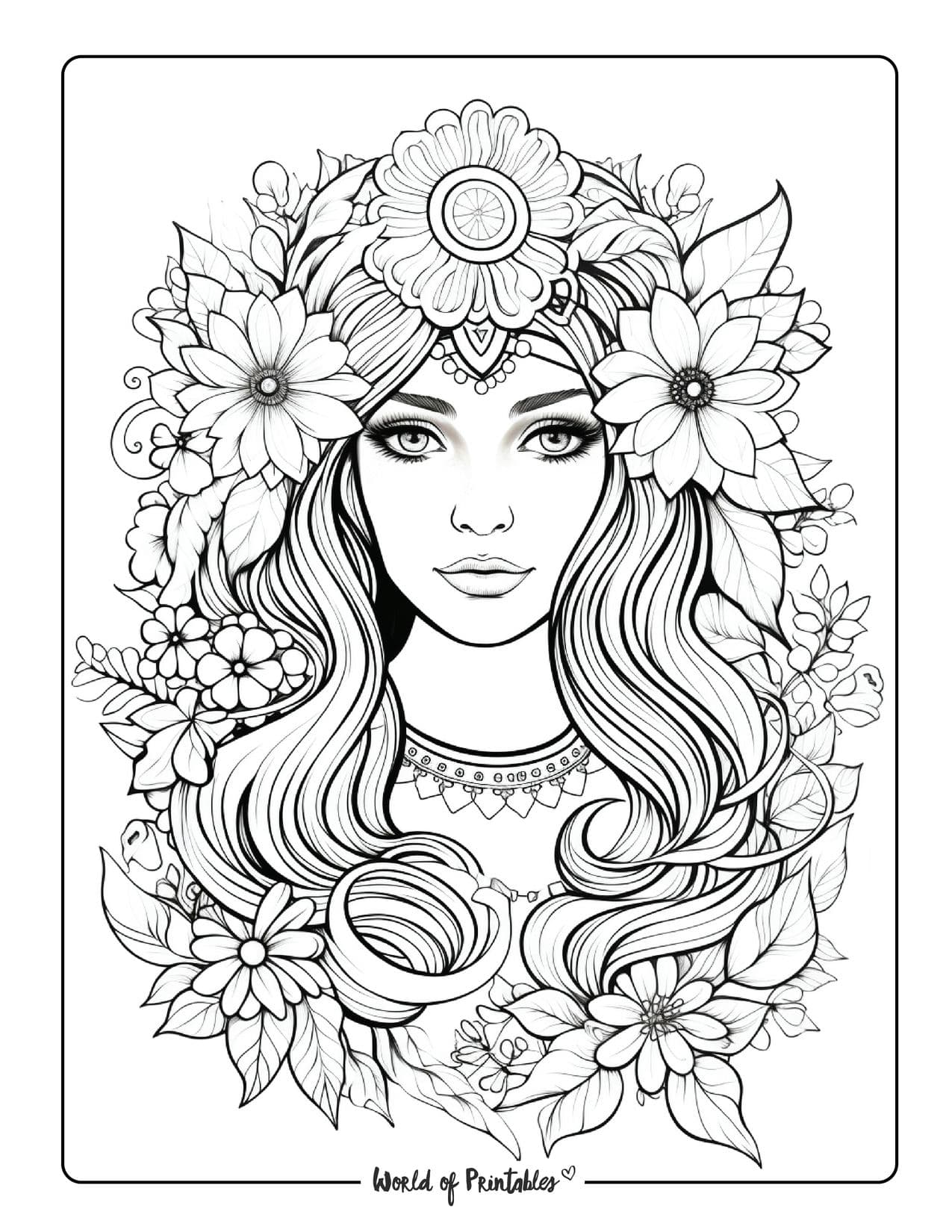 Hippie coloring pages