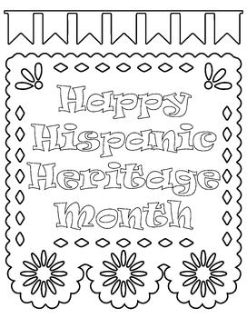 Mexican fiesta hispanic heritage month cinco de mayo coloring pages
