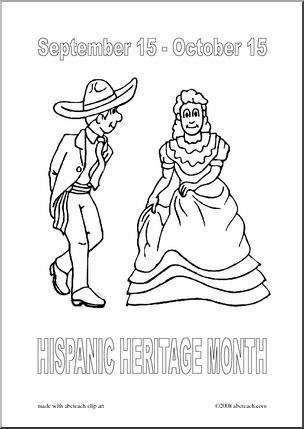 Coloring page hispanic heritage