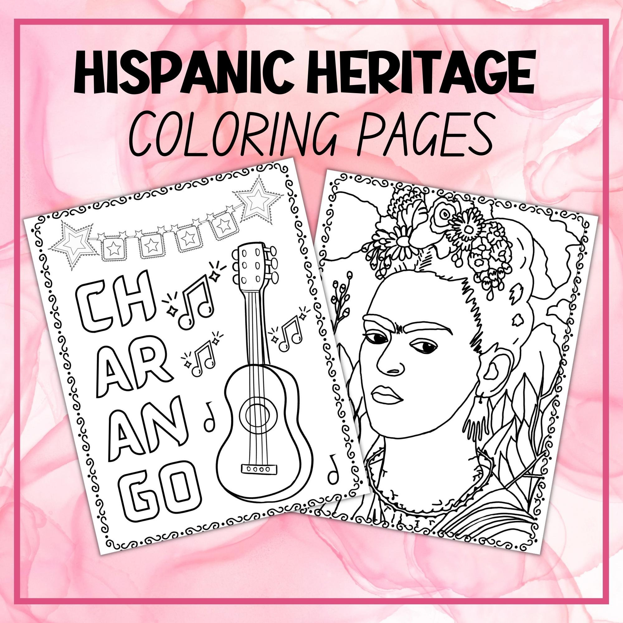 Hispanic heritage month coloring pages national hispanic heritage month coloring sheets latino heritage month cinco de mayo activity