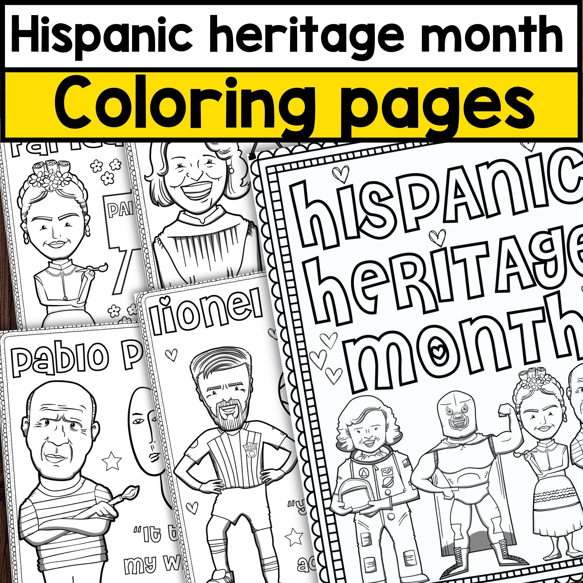 Hispanic heritage month leaders coloring pages quotes coloring sheets made by teachers