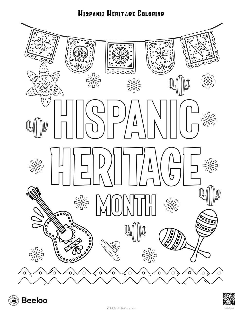 Hispanic heritage coloring â printable crafts and activities for kids