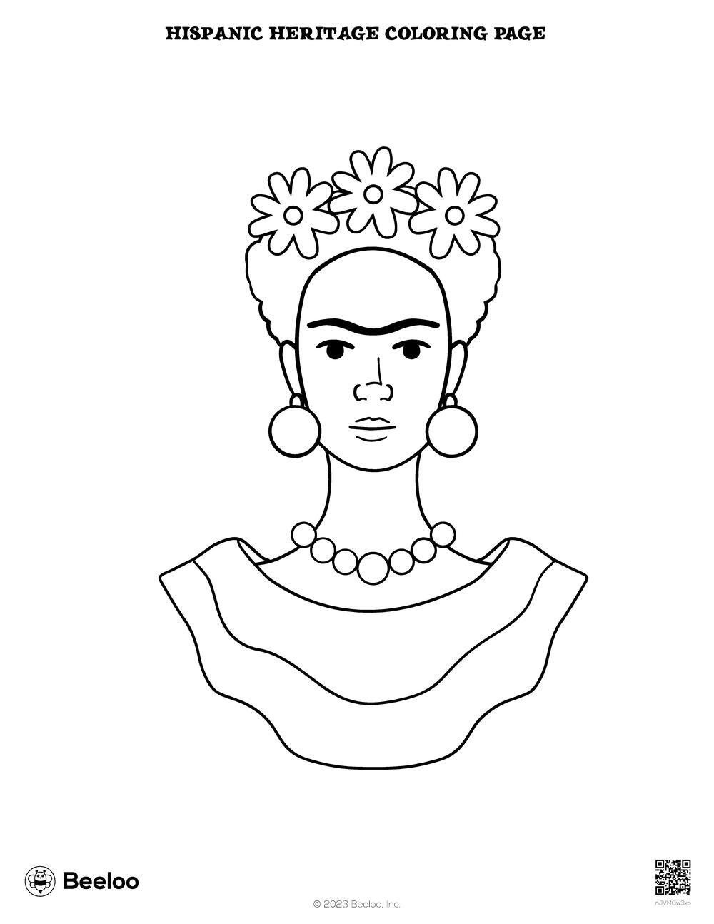 Hispanic heritage coloring page â printable crafts and activities for kids