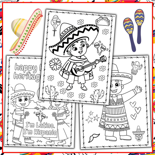Hispanic heritage month coloring pages hispanic heritage month coloring sheets teaching resources