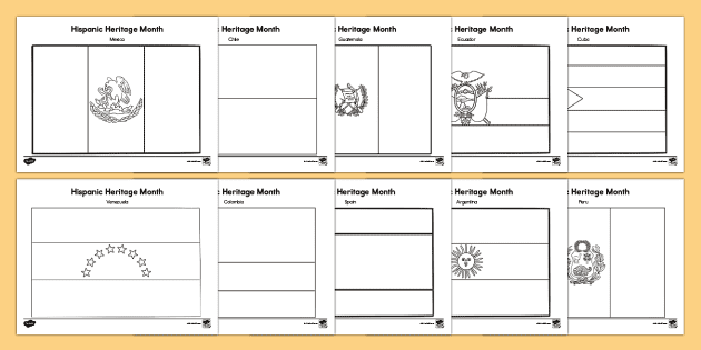 Free hispanic heritage month coloring pictures