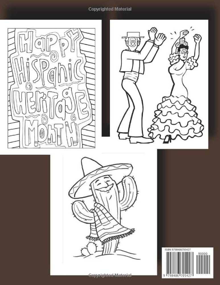 Hispanic heritage a coloring book for kids to celebrate their hispanic cultural history for boys and girls yekken omar chivayren books