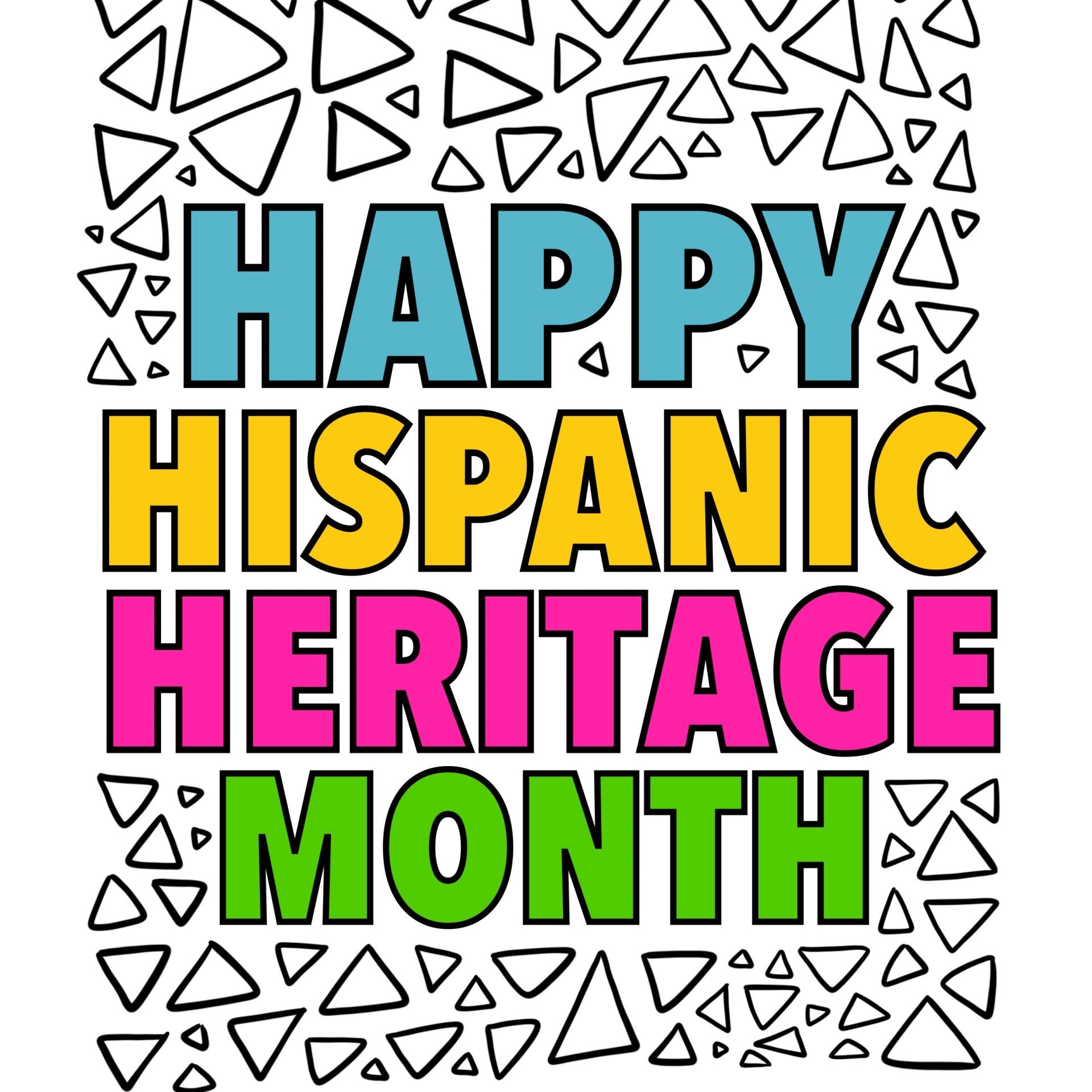 Hispanic heritage month coloring page