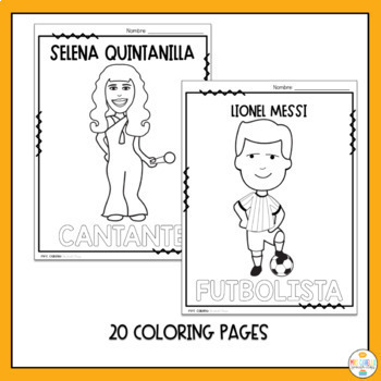 Hispanic heritage month spanish posters and coloring pages bundle