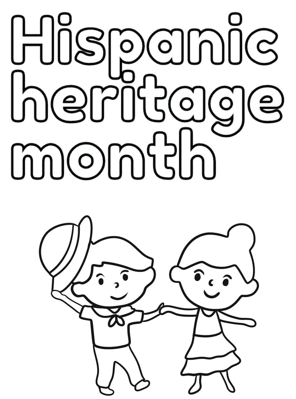 Printable hispanic heritage month coloring page